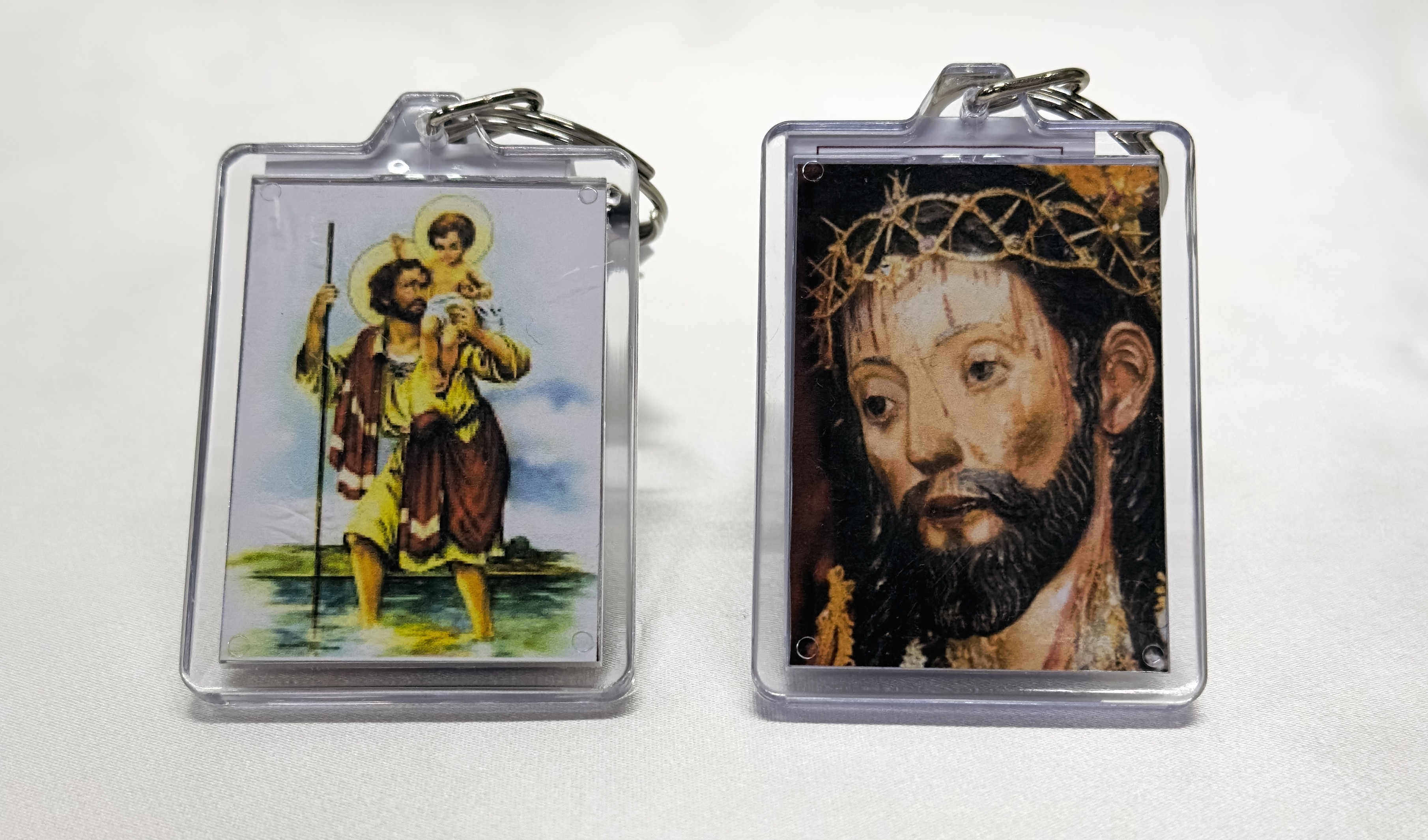 Porta chaves em acrílico Sr. Sto. Cristo + S. Cristovão