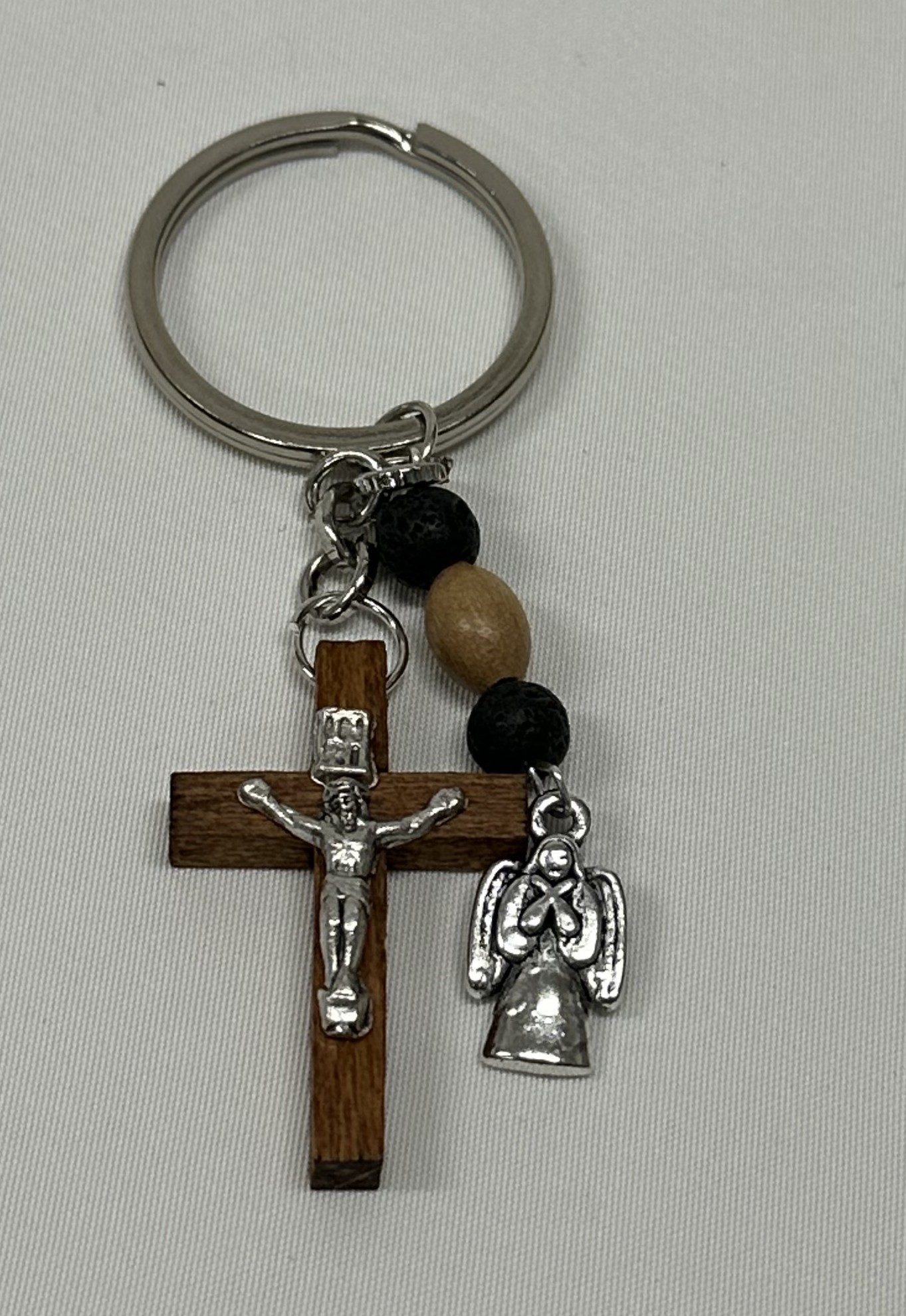 Porta chaves Crucifixo + Anjo