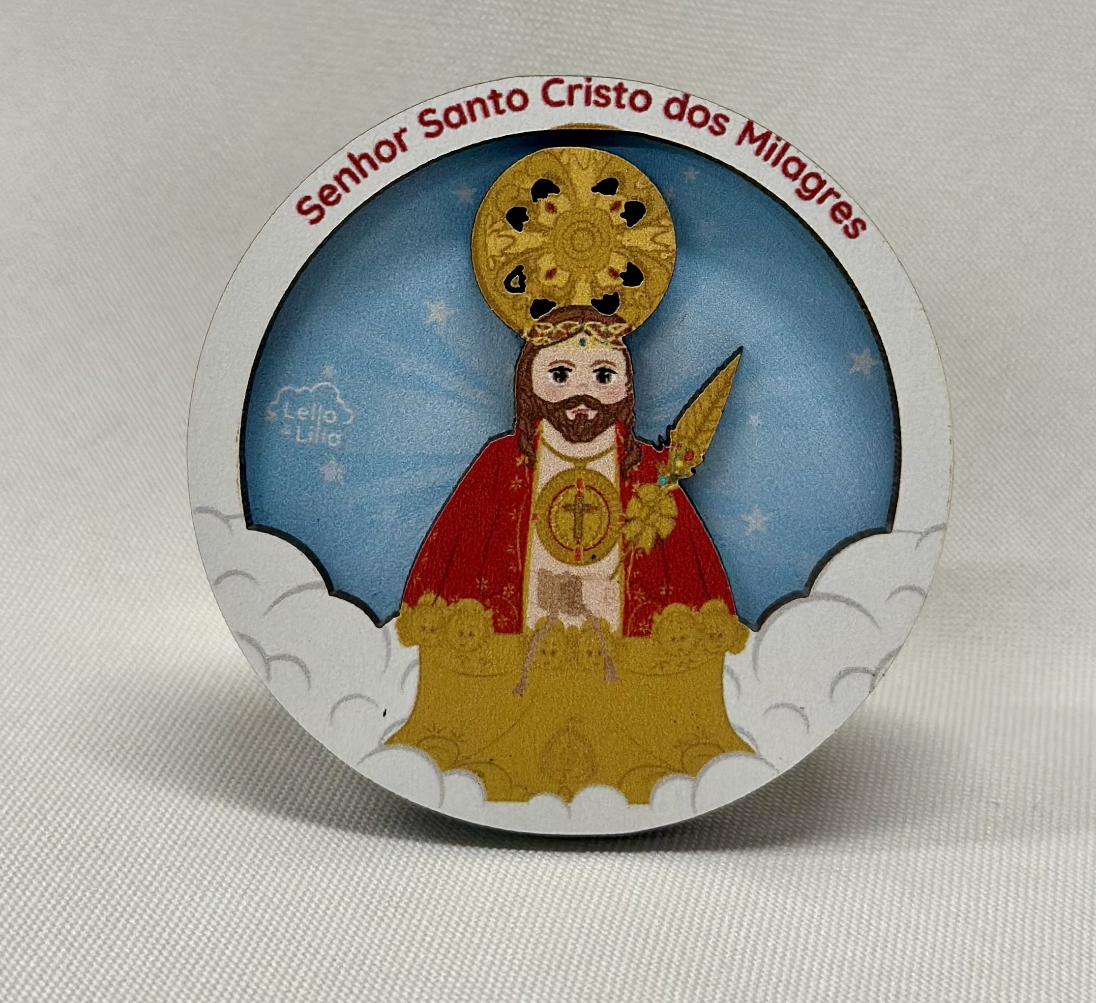 Iman em madeira Sr. Sto. Cristo dos Milagres (L&L)